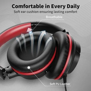 AuraSound Pro Gaming Headset - Red & Black Edition Wh2 300x300