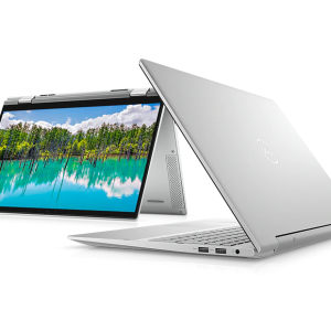 HP Elite Book Pro 16 laptop with aluminum chassis, open display showing high-resolution screen, silver finish